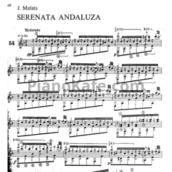Ноты Хоакин Малатс - Serenata Andaluza (Tarrega) - предпросмотр