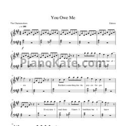 Ноты The Chainsmokers - You owe me - предпросмотр