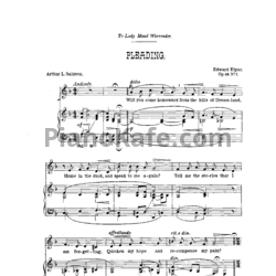 Ноты Эдуард Элгар - Pleading (Op. 48, №1) - предпросмотр
