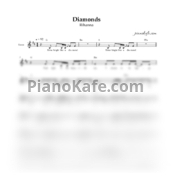 Ноты Rihanna - Diamonds (Вокальная партия) - предпросмотр