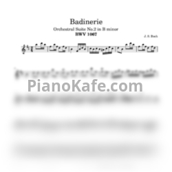 Ноты И. Бах - Badinerie (Шутка) - предпросмотр