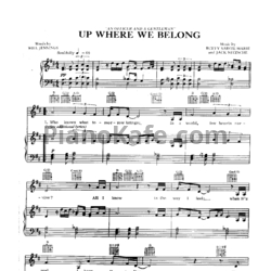 Ноты Joe Cocker - Up where we belong - предпросмотр