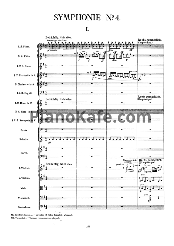 Ноты Густав Малер - Симфония №4 (Партитура) - PianoKafe.com