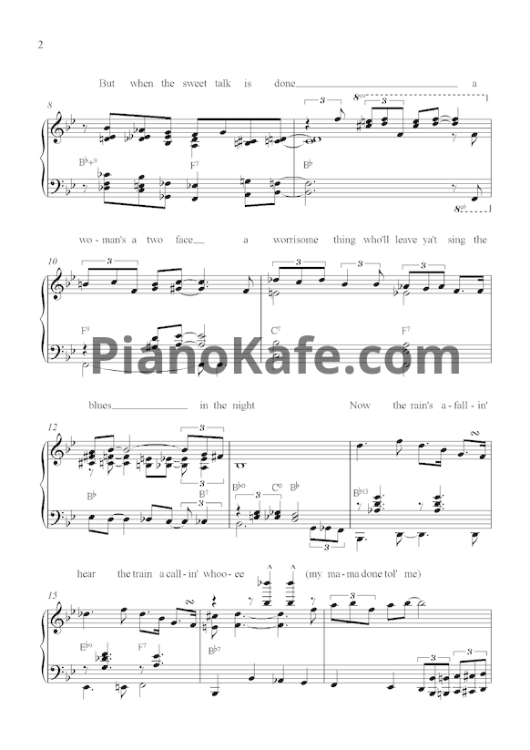 Ноты Harold Arlen - Blues in the night - PianoKafe.com