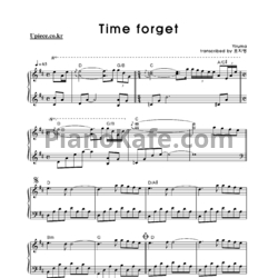Ноты Yiruma - Time forget - предпросмотр