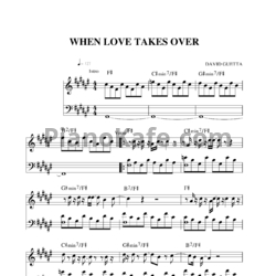 Ноты David Guetta - When love takes over - предпросмотр