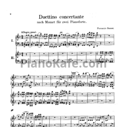 Ноты Ферруччо Бузони - Концертное дуэттино на тему Моцарта - предпросмотр