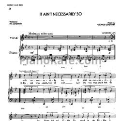 Ноты George Gershwin - It ain't necessarily so - предпросмотр