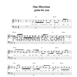 Ноты One Direction - Gotta be you - предпросмотр