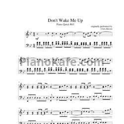 Ноты Chris Brown - Don't wake me up - предпросмотр