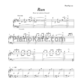 Ноты Ludovico Einaudi - Run - предпросмотр