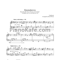 Ноты David Nevue - Greensleeves - предпросмотр