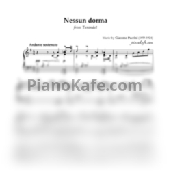 Ноты Giacomo Puccini - Nessun dorma (Piano cover) - предпросмотр