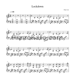 Ноты Amy Lee - Lockdown - предпросмотр