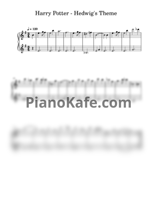 Ноты Jarrod Radnich - Hedwig's Theme - PianoKafe.com