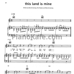 Ноты Dido - This land is mine - предпросмотр