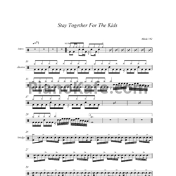 Ноты Blink-182 - Stay together for the kids - предпросмотр