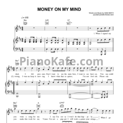 Ноты Sam Smith - Money on my mind - предпросмотр