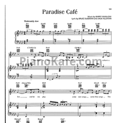 Ноты Barry Manilow - Paradise cafe - предпросмотр