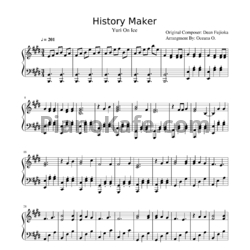 Ноты Dean Fujioka - History maker - предпросмотр