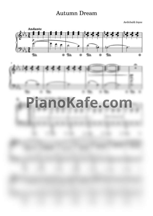 Ноты Арчибальд Джойс - Autumn Dream (Songe d’Automne) - PianoKafe.com