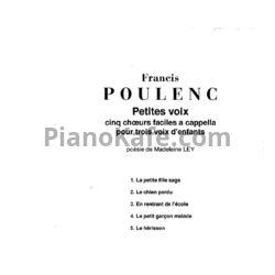 Ноты Франсис Пуленк - Маленькие голоса (Petites voix) - предпросмотр