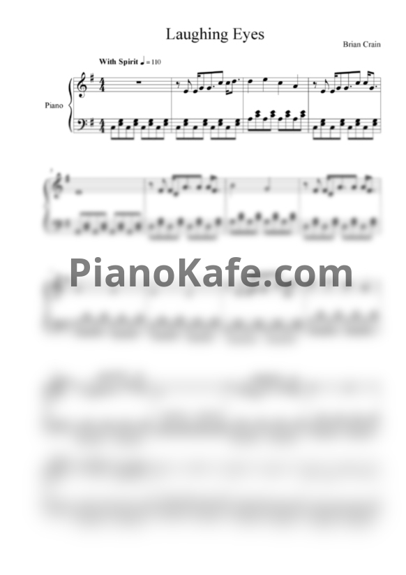 Ноты Brian Crain - Laughing eyes - PianoKafe.com
