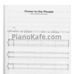 Ноты John Lennon - Power to the people (Партитура) - предпросмотр