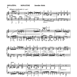 Ноты Я. Ежек - Сонатина - предпросмотр