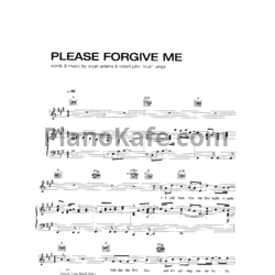 Ноты Bryan Adams - Please forgive me - предпросмотр