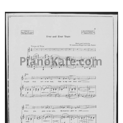 Ноты Cole Porter - Ever and ever yours - предпросмотр