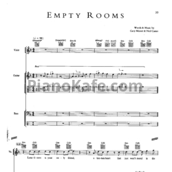 Ноты Gary Moore - Empty rooms (Voice, Guitar, Bass) - предпросмотр