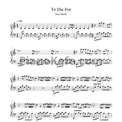 Ноты Sam Smith - To die for - предпросмотр