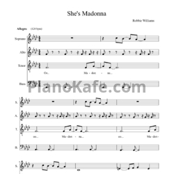 Ноты Robbie Williams, Pet Shop Boys - She's Madonna (для хора) - предпросмотр