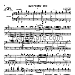 Ноты Йозеф Гайдн - Симфония №19 (для фортепиано в 4 руки) - предпросмотр