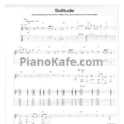 Ноты Black Sabbath - Solitude (Guitar tabs & Voice) - предпросмотр