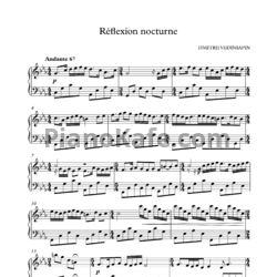 Ноты Dmitrii Vediniapin - Réflexion nocturne - предпросмотр
