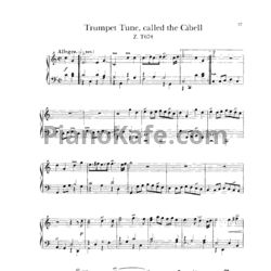 Ноты Генри Пёрселл - Trumpet Tune called the Cibell (Z T678) - предпросмотр