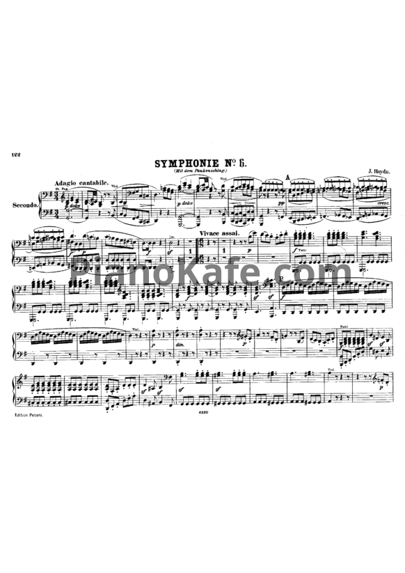 Ноты Йозеф Гайдн - Симфония №6 (для фортепиано в 4 руки) - PianoKafe.com