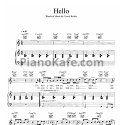 Ноты Lionel Richie - Hello - предпросмотр