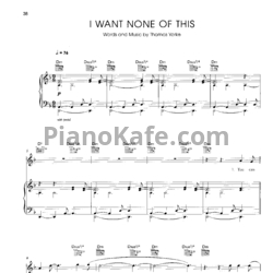 Ноты Radiohead - I want none of this - предпросмотр