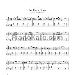 Ноты 5 Seconds Of Summer - Jet black heart - предпросмотр
