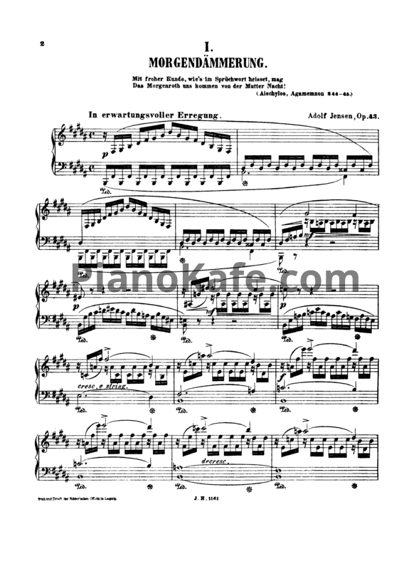 Ноты А. Йенсен - 8 идилий для фортепиано  (Op. 43) - PianoKafe.com
