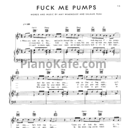 Ноты Amy Winehouse - Fuck me pumps - предпросмотр