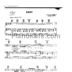 Ноты Lionel Richie - Easy - предпросмотр