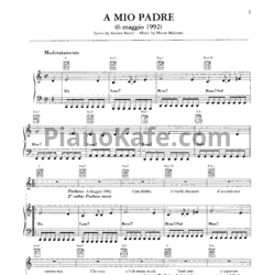 Ноты Andrea Bocelli - Sogno (Книга нот) - предпросмотр