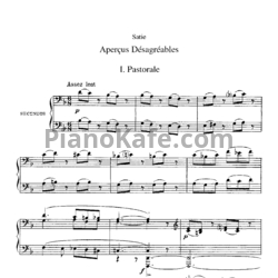 Ноты Erik Satie - Apercus desagreables (для фортепиано в 4 руки) - предпросмотр