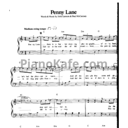 Ноты The Beatles - Penny Lane - предпросмотр