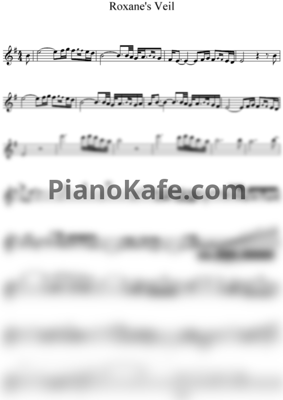 Ноты Vangelis - Roxane's veil - PianoKafe.com
