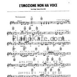 Ноты Adriano Celentano - L'emozione non ha voce - предпросмотр
